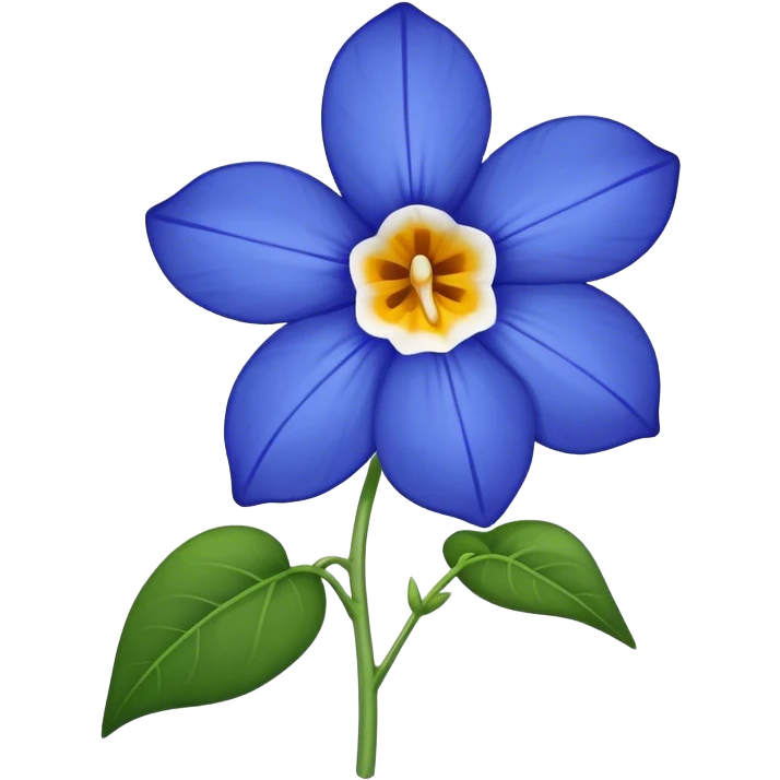 single Blue Thunbergia, straight stem emoji