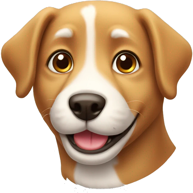 cute happy cartoon dog emoji