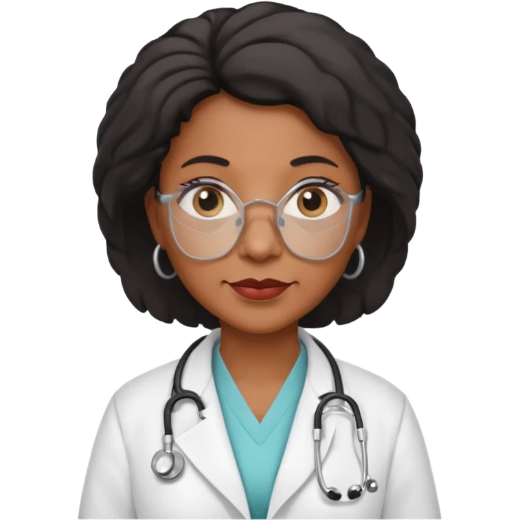 older black female physician emoji