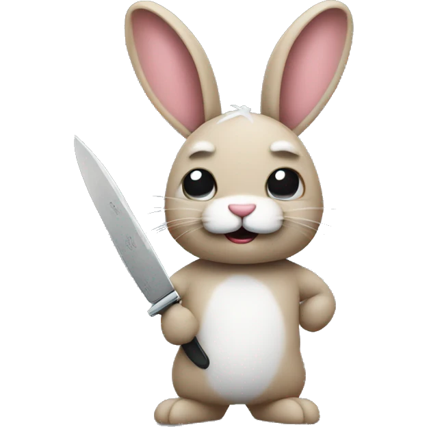 Bunny with a knife emoji