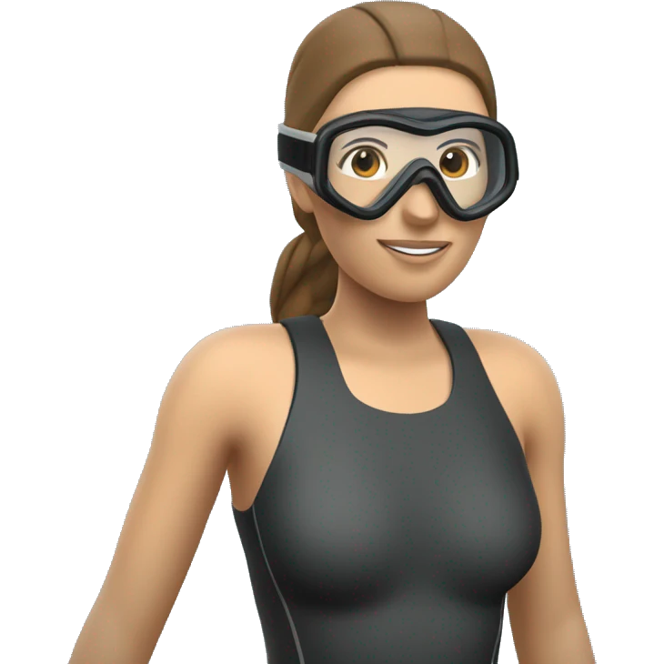 wome freediver with snorkel emoji