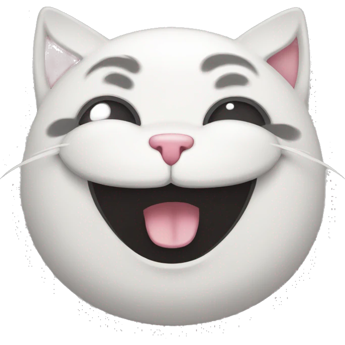 head persa cat smilling happy face emoji