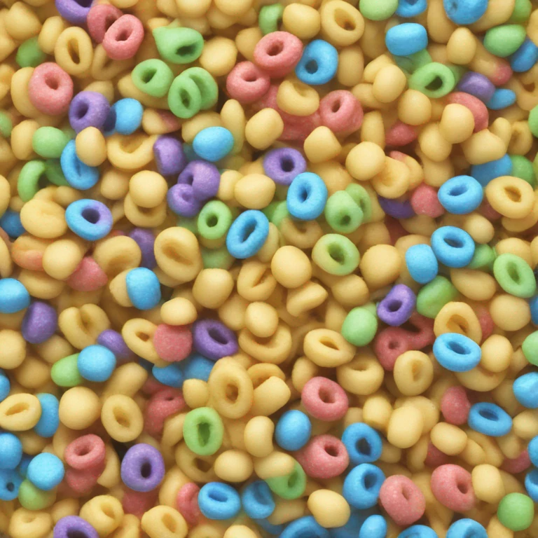 rainbow cereal with milk emoji
