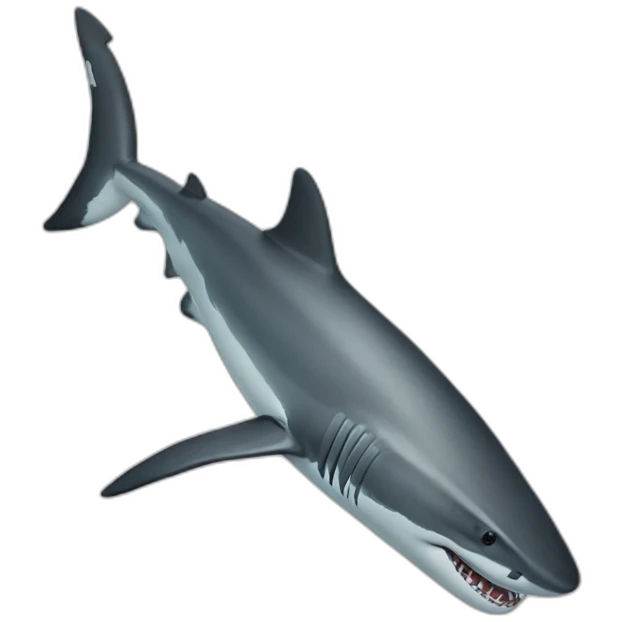 Realistic Shark from above emoji