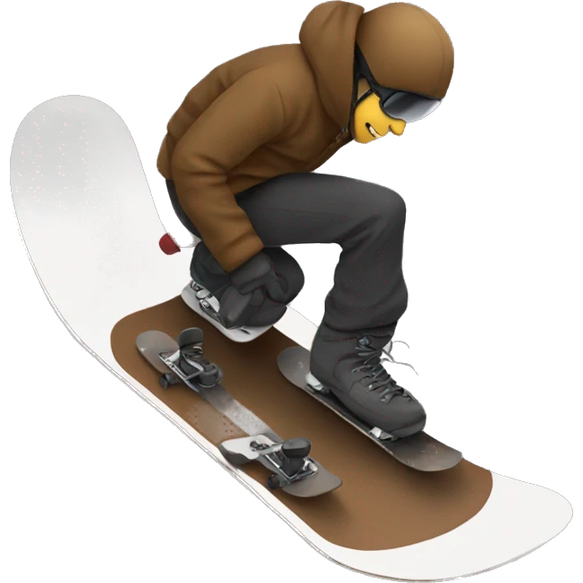 Brown snowboard emoji