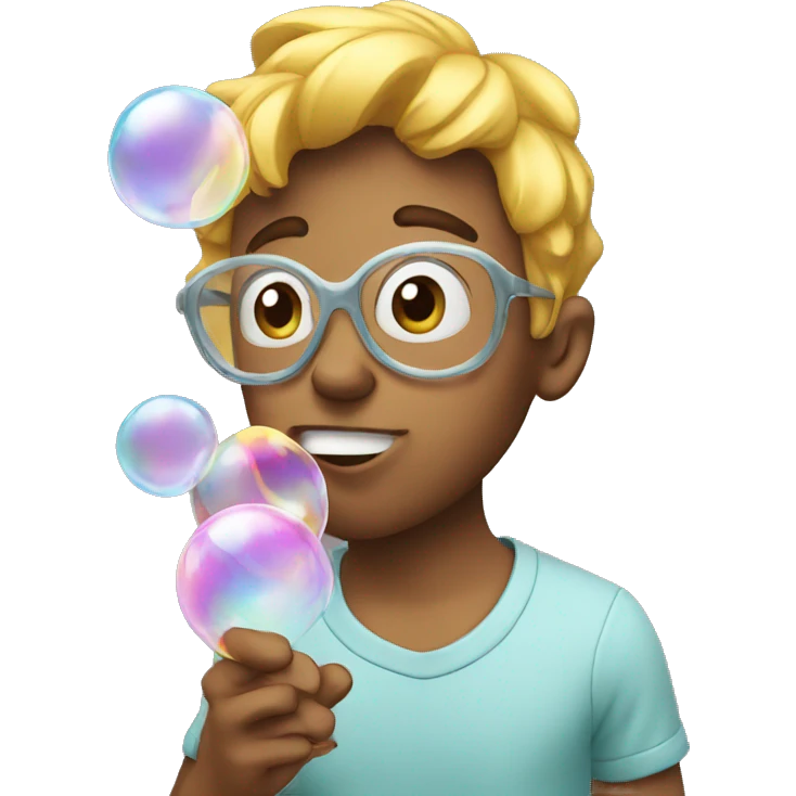 Blowing bubbles emoji