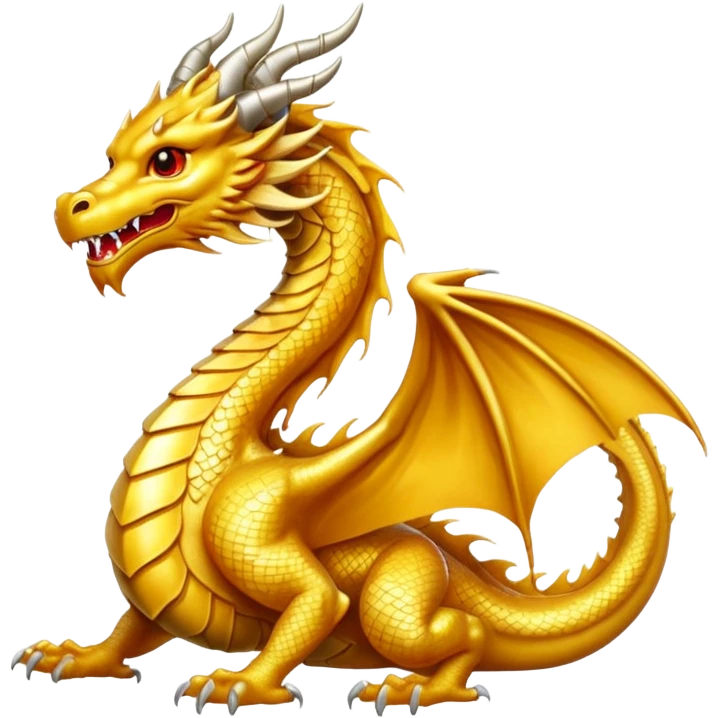 golden dragon facing left emoji