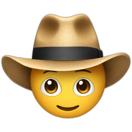 chat avec chapeau emoji