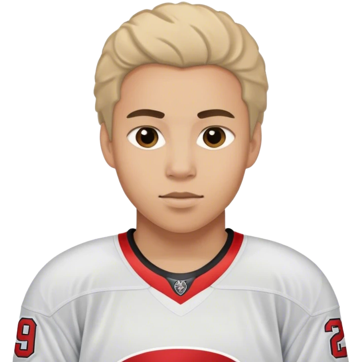 Hockey player with Jeffries’s name on the back emoji