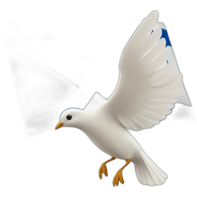 Israel flag and dove of peace emoji