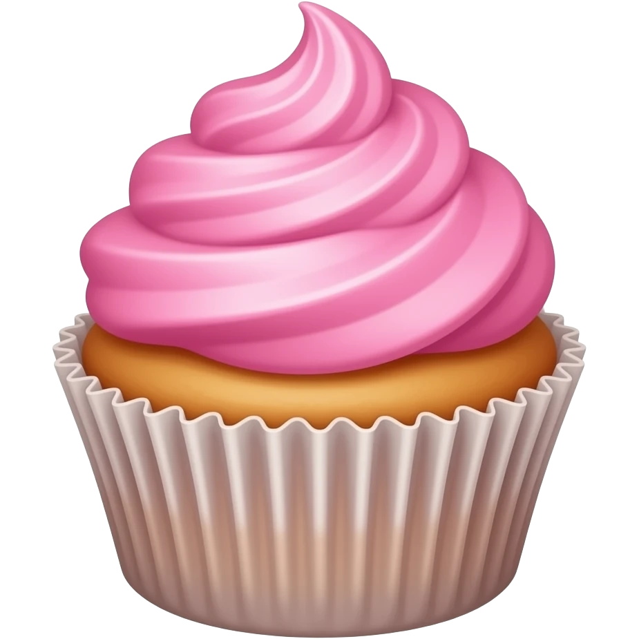 Cupcake with pink icing emoji