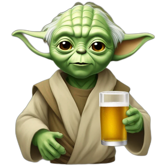 Yoda qui voie une biere emoji