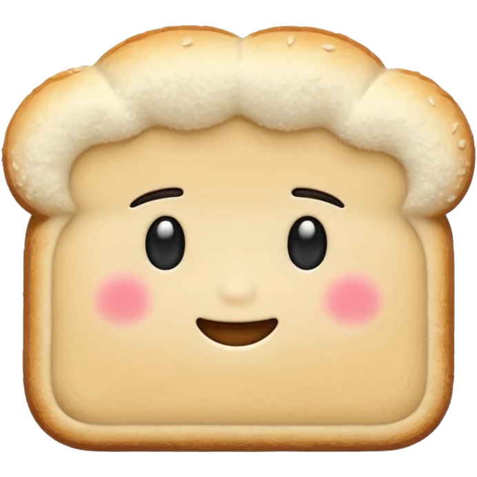 white bread without any face, iPhone emoji style emoji