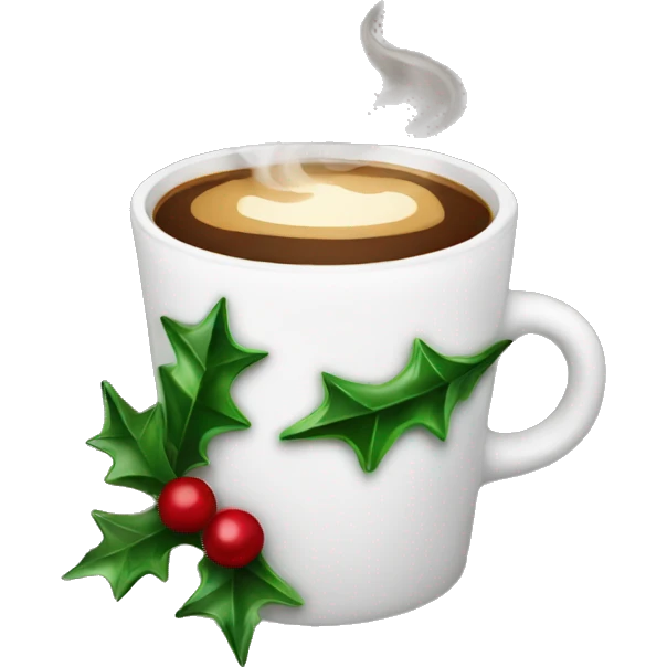 Christmas coffee emoji