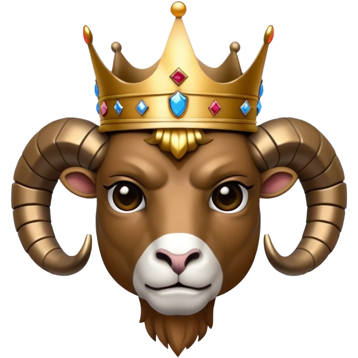 A terminator style Ram  king emoji