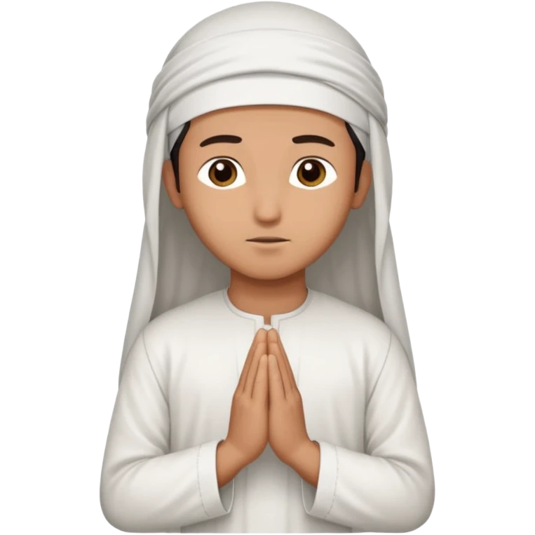 Make a person praying in Islam religion make it face sideways emoji