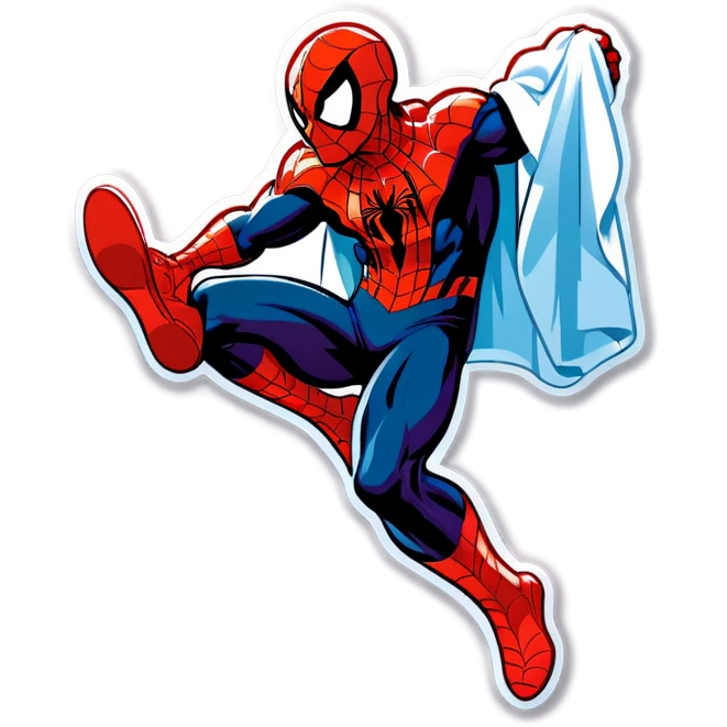 Spiderman in a towel emoji