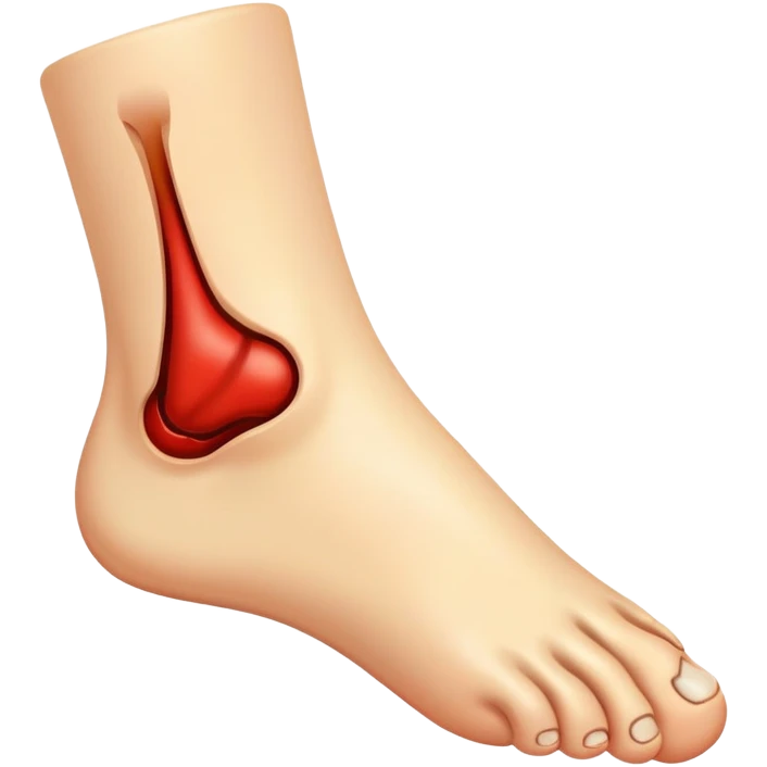 Broken foot emoji