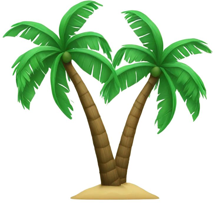 Two coconut tree which resembles v letter emoji
