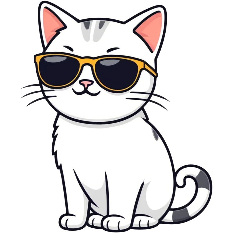 Cat with sunglasses emoji