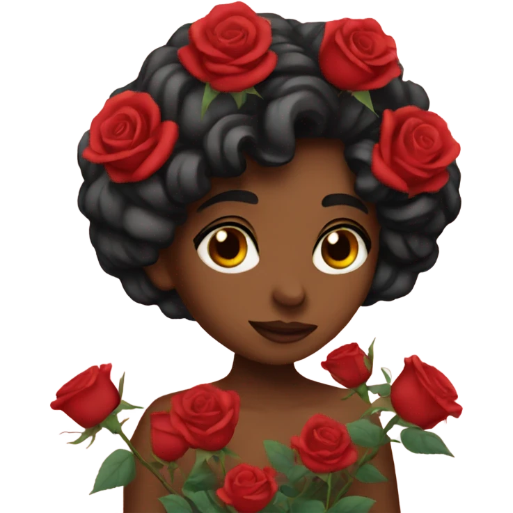 Me with roses emoji