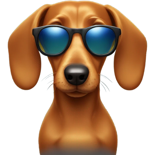 Wiener dog wearing sunglasses  emoji