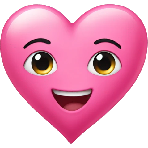Cute pink heart emoji