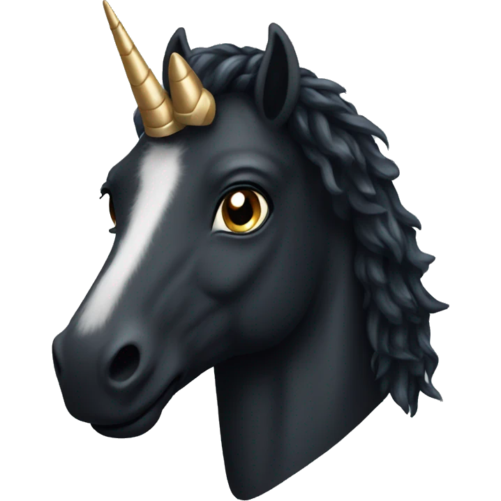 Black unicorn emoji
