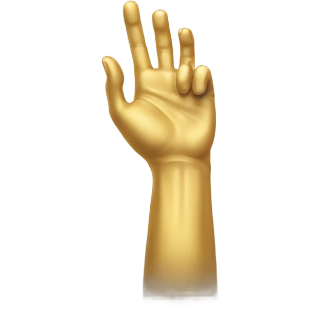 hand with golden ba emoji