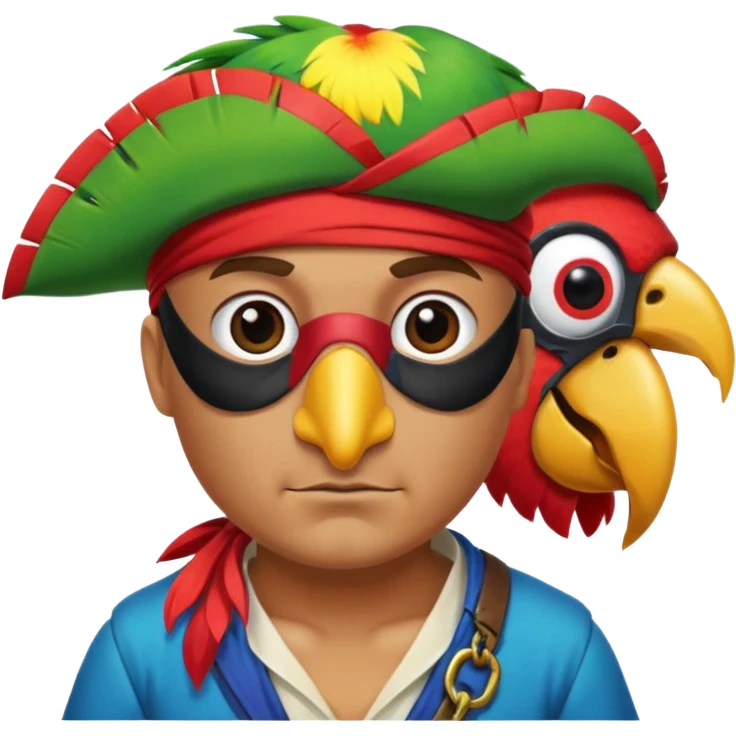 pirate and parrot emoji