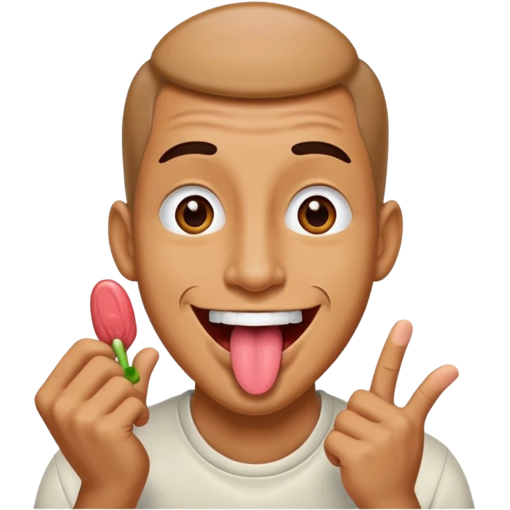 man with long toungue  emoji