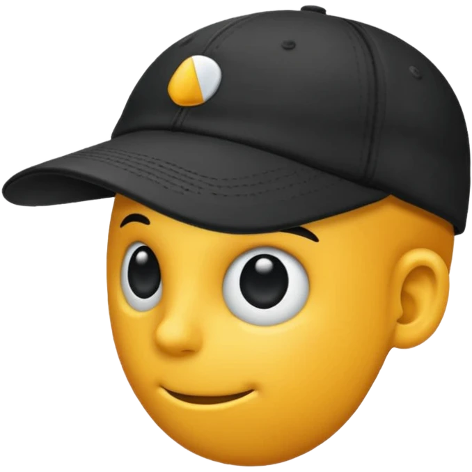 black golf hat emoji