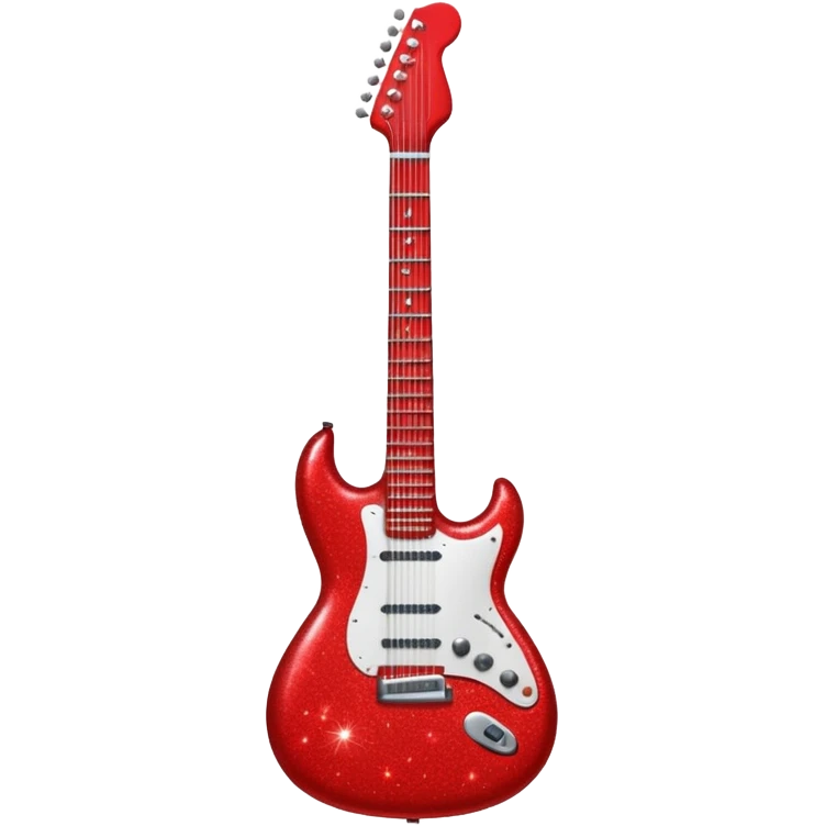 red glitter guittar emoji