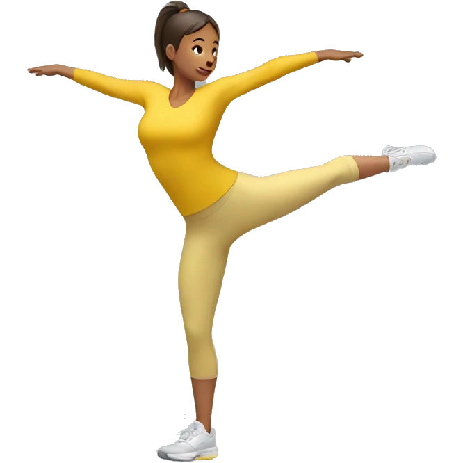 lunge stretch yellow clothes emoji