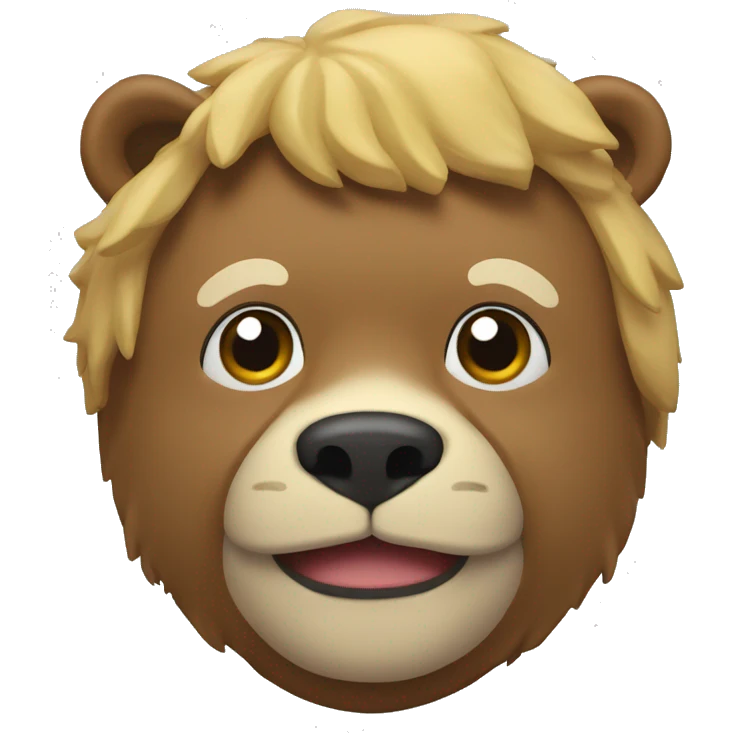Oso de muñeco con corona emoji
