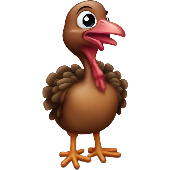 Funny baby turkey emoji