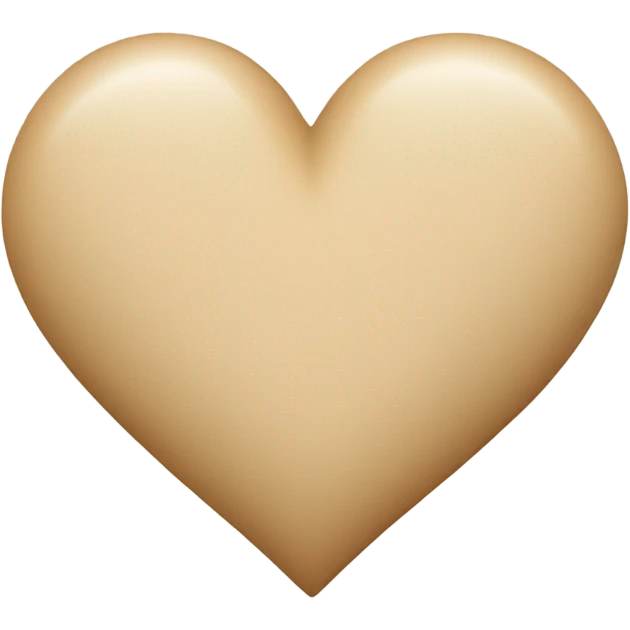 beige heart emoji