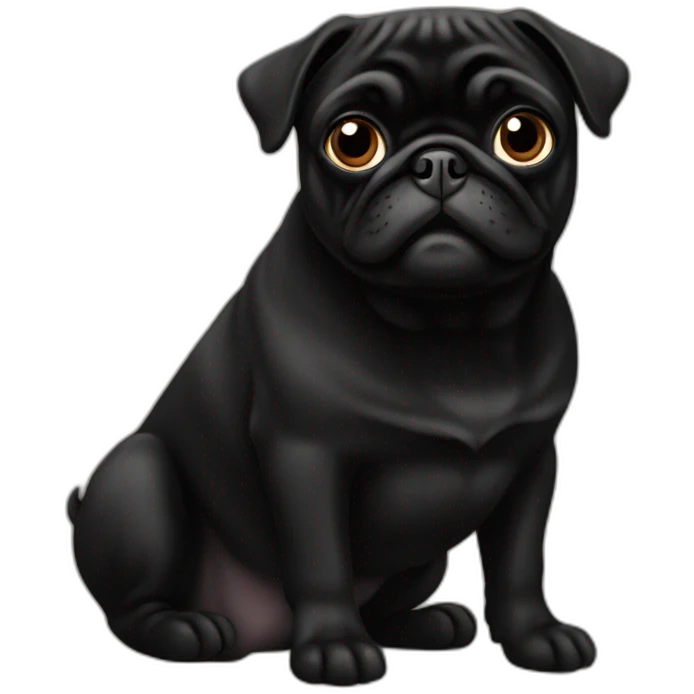 black pug emoji