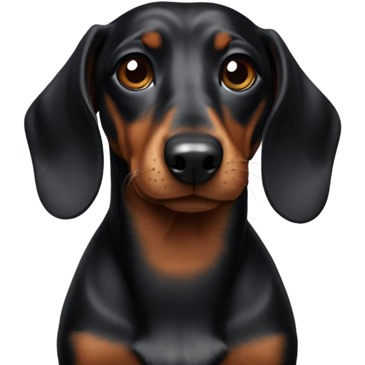 Black dachshund emoji