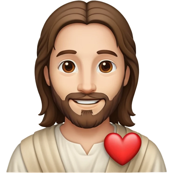 Jesus smiling with a heart  emoji