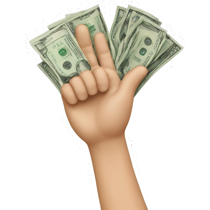 money signal with fingers emoji