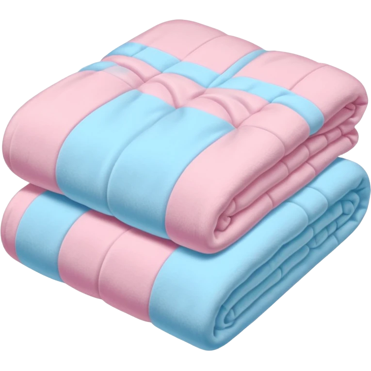 Blue and pink pastel folded blanket  emoji