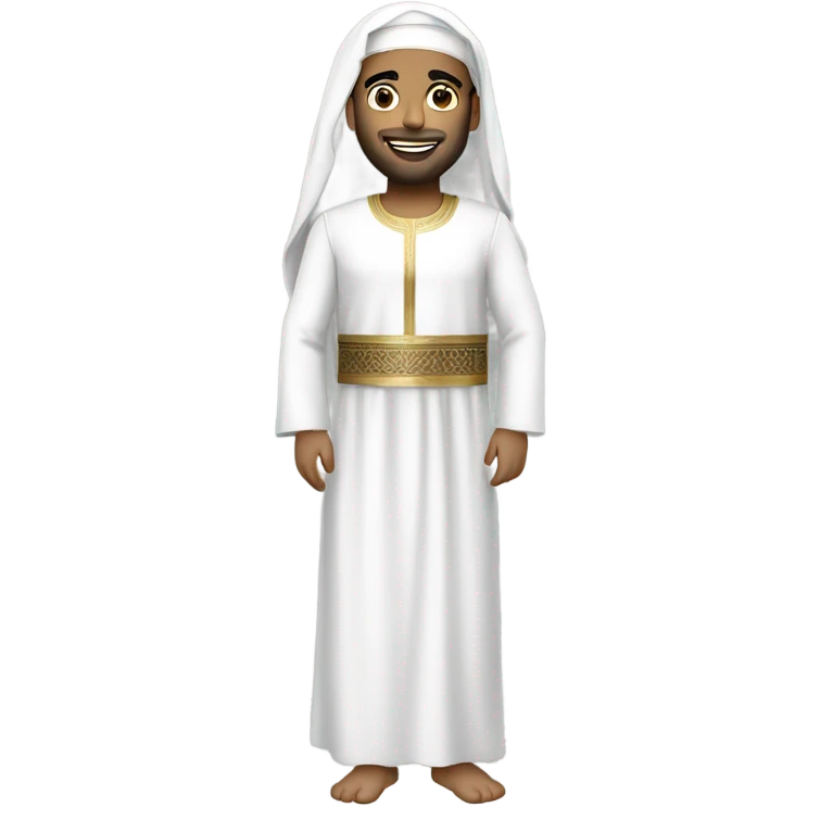 arabic traditional dress white color  emoji
