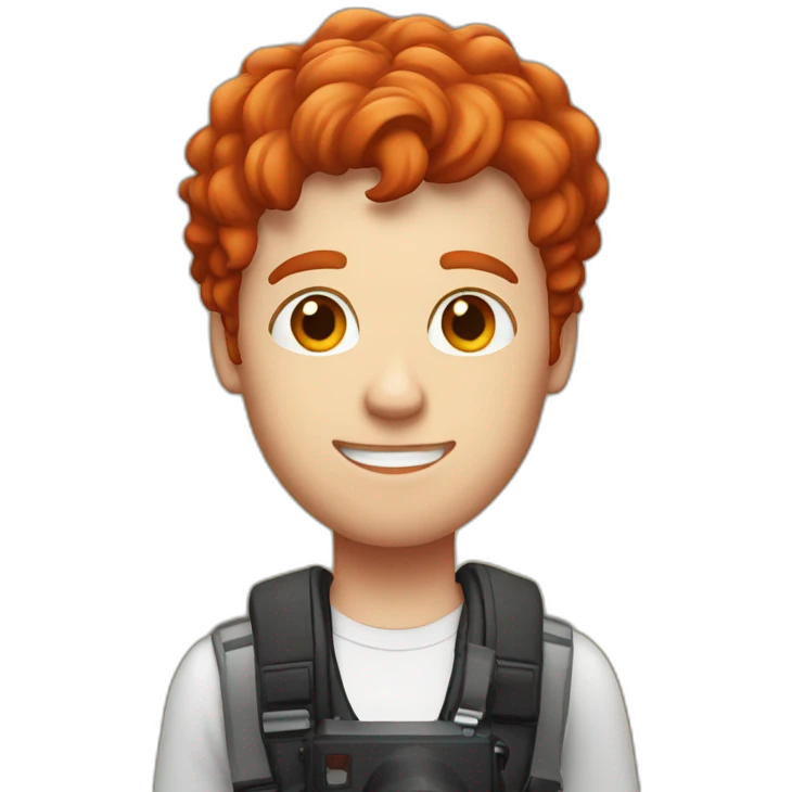 a red hair guy with his photographer friend emoji