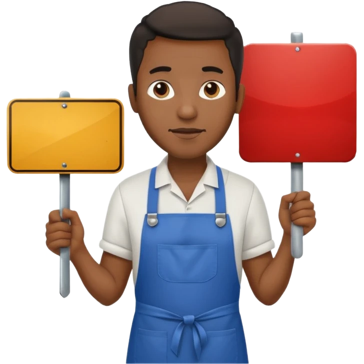 Street Sign Maker black man emoji