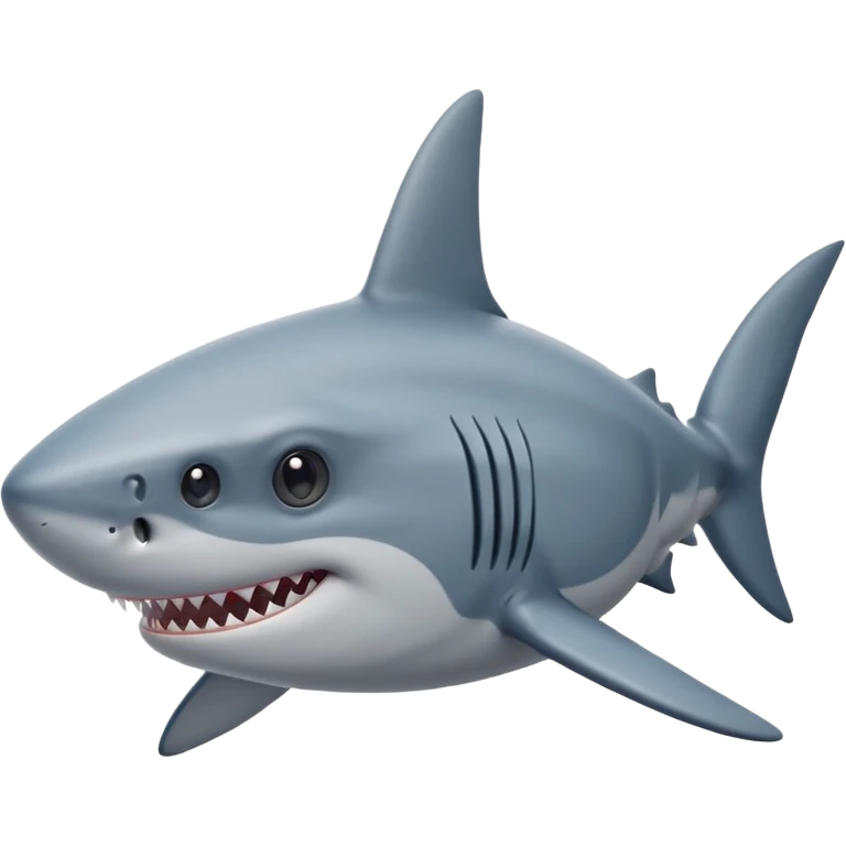 A shark with star eyes emoji