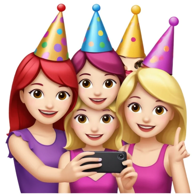 girls taking selfie in club emoji
