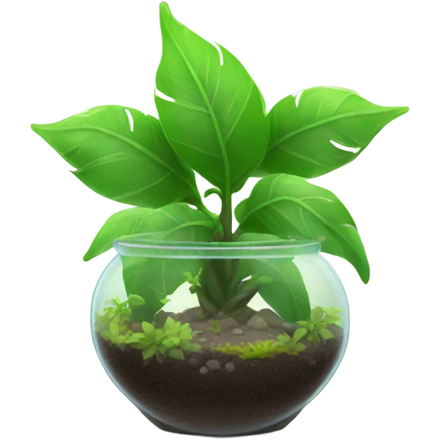 Some-shaped plant terrarium  emoji
