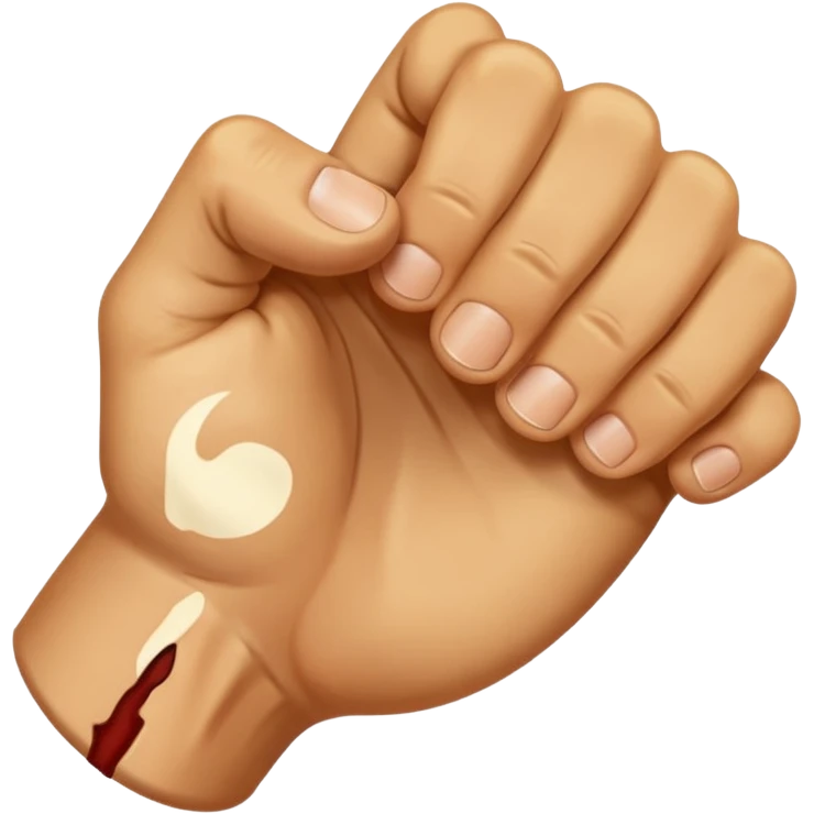 Biting fist emoji