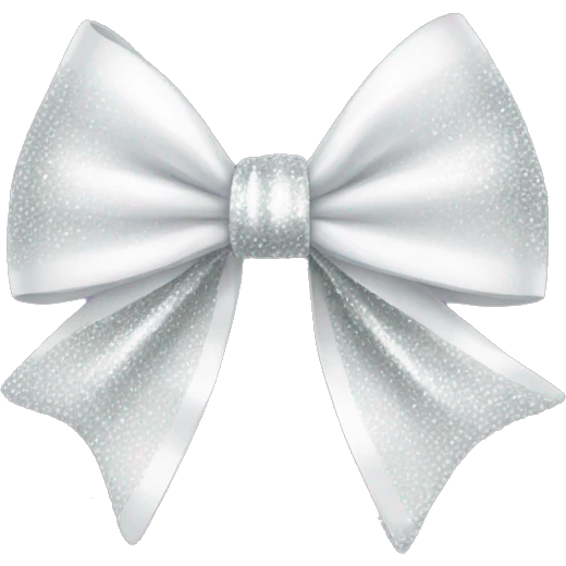 sparkly white bow emoji